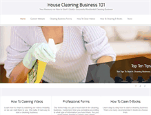 Tablet Screenshot of housecleaningbusiness101.com